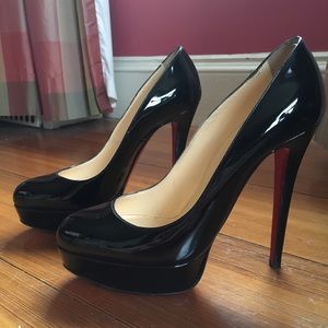 Christian Louboutin Patent Leather Bianca Pumps